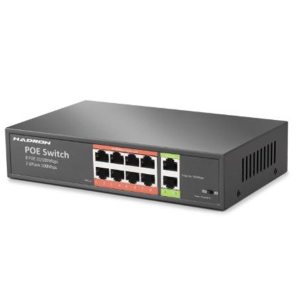 HADRON HDX1441 AI PoE Switch 8 Port 2 Uplink 65W Siyah HADRON HDX1441 AI PoE Switch 8 Port 2 Uplink 65W Siyah