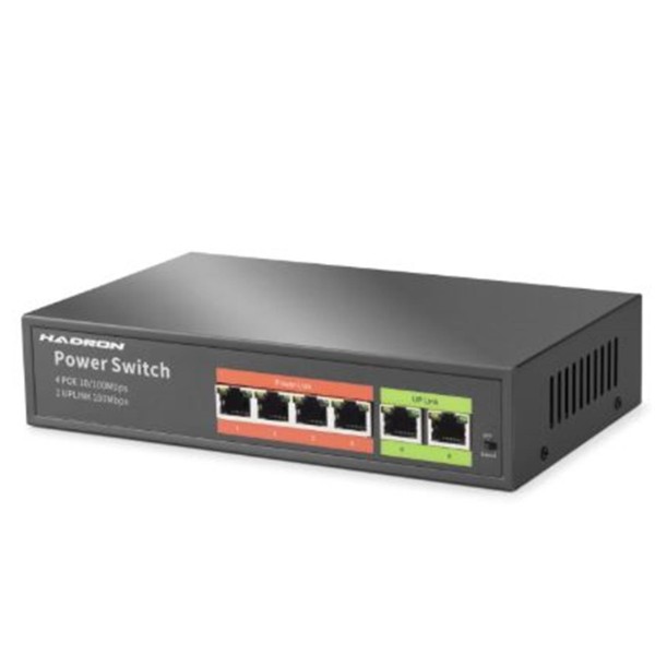 HADRON HDX1440 AI PoE Switch 4 Port 2 Uplink 45W Siyah HADRON HDX1440 AI PoE Switch 4 Port 2 Uplink 45W Siyah