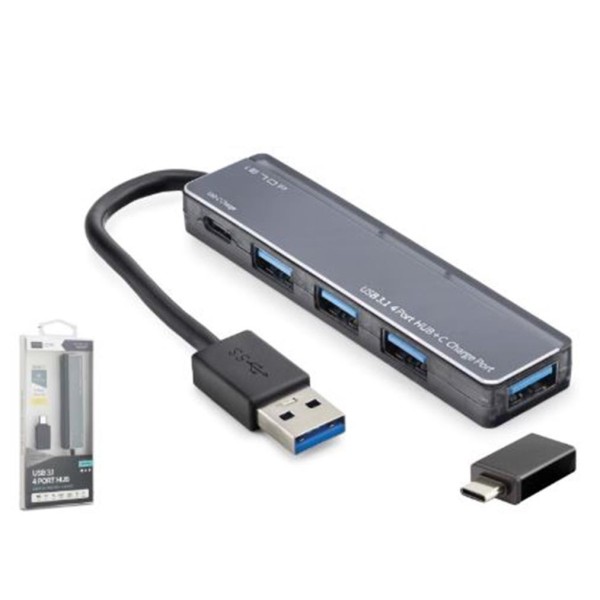iETOP TU360 USB Type-C 3.1 Gen1 Hub 4 Port 5 Gbps Gri iETOP TU360 USB Type-C 3.1 Gen1 Hub 4 Port 5 Gbps Gri