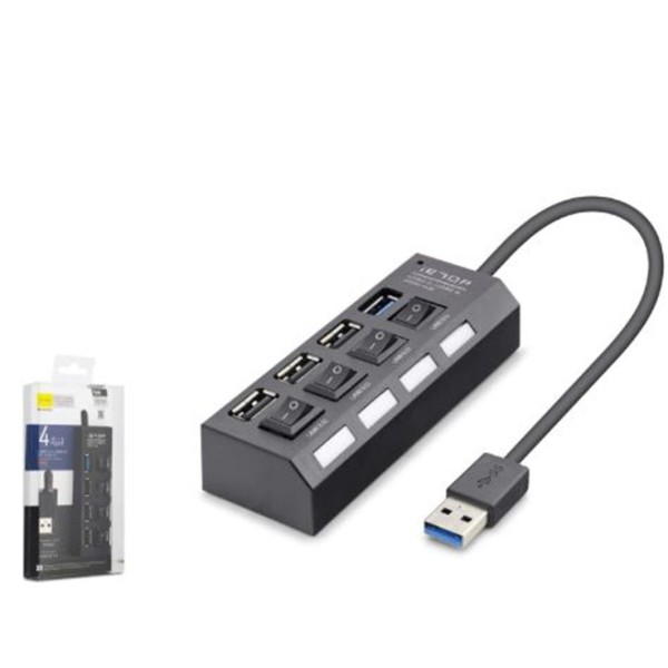 iETOP U3202 USB 3.0 Anahtarlı Hub 4 Port 5 Gbps Siyah iETOP U3202 USB 3.0 Anahtarlı Hub 4 Port 5 Gbps Siyah