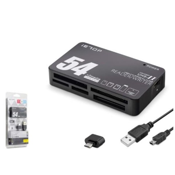 iETOP TC209 USB Type-C All in One Kart Okuyucu SD MicroSD MMC MS 480 Mbps Siyah iETOP TC209 USB Type-C All in One Kart Okuyucu SD MicroSD MMC MS 480 Mbps Siyah