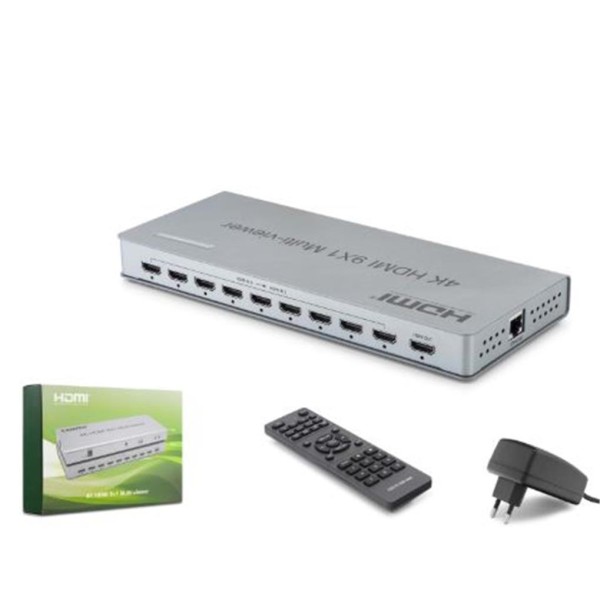 HADRON HDX1437 HDMI Multi Viewer Network Kontrollü Kumandalı 4K 30 Hz 9 Giriş 1 Çıkış Gri HADRON HDX1437 HDMI Multi Viewer Network Kontrollü Kumandalı 4K 30 Hz 9 Giriş 1 Çıkış Gri