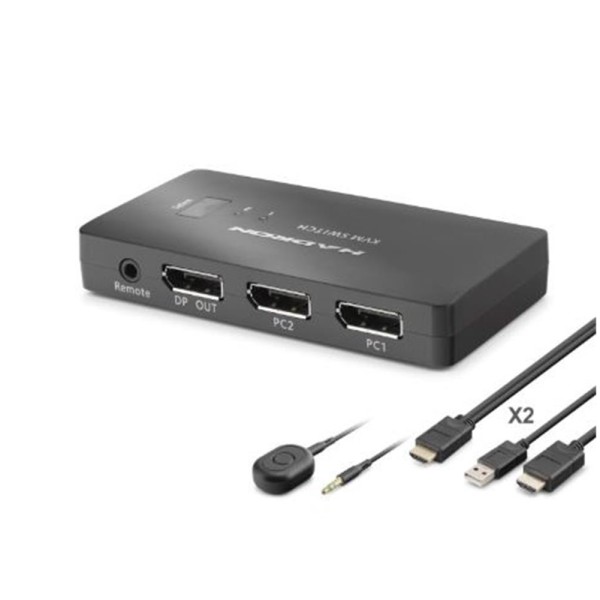 HADRON HDX1426 DisplayPort KVM Switch 2 Console USB Port 2 DisplayPort Siyah HADRON HDX1426 DisplayPort KVM Switch 2 Console USB Port 2 DisplayPort Siyah