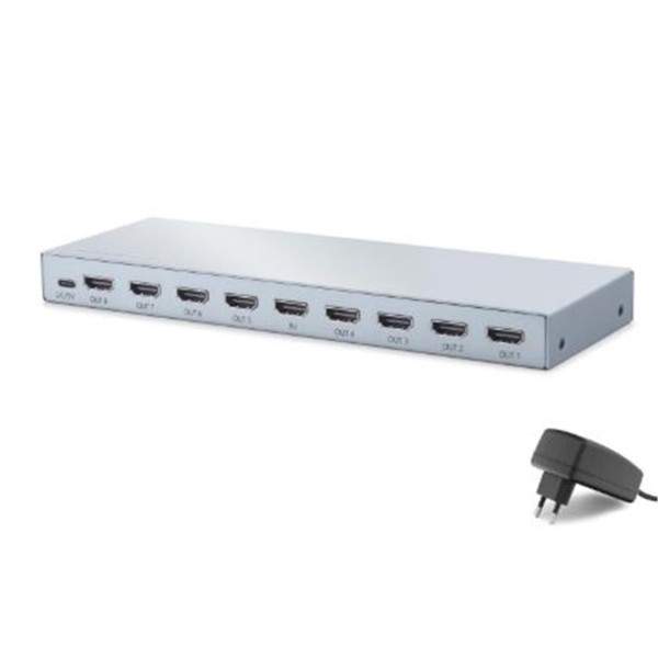 HADRON HDX1433 HDMI Splitter EDID 8K 60 Hz 1 Giriş 8 Çıkış Gri HADRON HDX1433 HDMI Splitter EDID 8K 60 Hz 1 Giriş 8 Çıkış Gri
