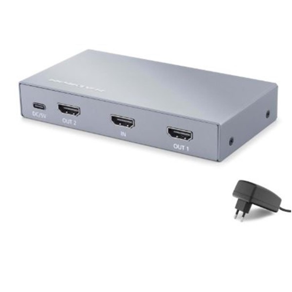 HADRON HDX1431 HDMI Splitter EDID 8K 60 Hz 1 Giriş 2 Çıkış Gri HADRON HDX1431 HDMI Splitter EDID 8K 60 Hz 1 Giriş 2 Çıkış Gri