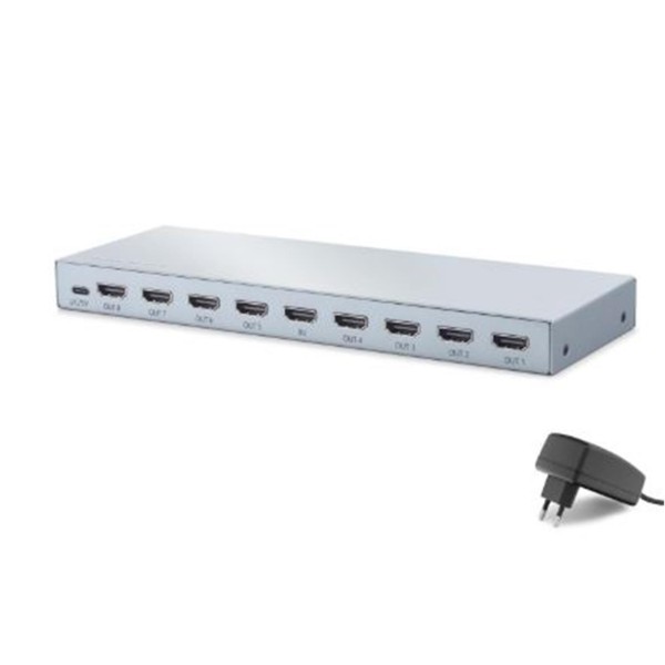 HADRON HDX1430 HDMI Splitter EDID 4K 60 Hz 1 Giriş 8 Çıkış Gri HADRON HDX1430 HDMI Splitter EDID 4K 60 Hz 1 Giriş 8 Çıkış Gri