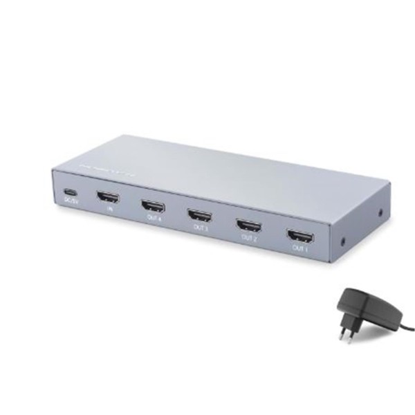 HADRON HDX1432 HDMI Splitter EDID 8K 60 Hz 1 Giriş 4 Çıkış Gri HADRON HDX1432 HDMI Splitter EDID 8K 60 Hz 1 Giriş 4 Çıkış Gri