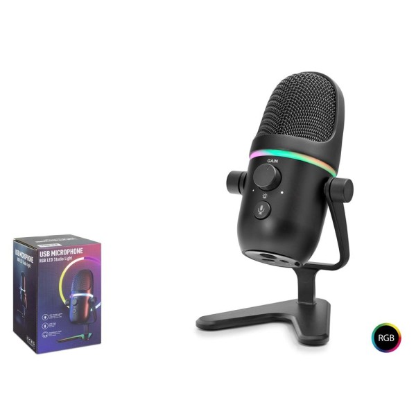 HADRON ME5 Gaming RGB Masaüstü Mikrofon Çift Modlu Gain Kontrollü Type-C 192kHz 24Bit Siyah HADRON ME5 Gaming RGB Masaüstü Mikrofon Çift Modlu Gain Kontrollü Type-C 192kHz 24Bit Siyah