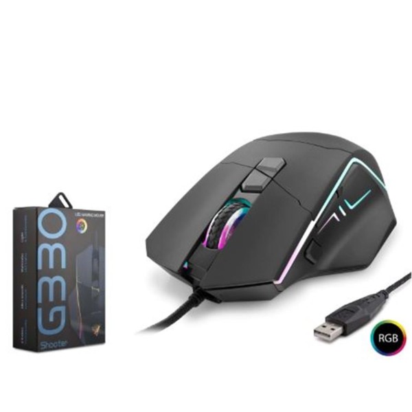 HADRON Shooter G330 RGB Gaming Mouse 6400 DPI 8 Tuş Siyah HADRON Shooter G330 RGB Gaming Mouse 6400 DPI 8 Tuş Siyah