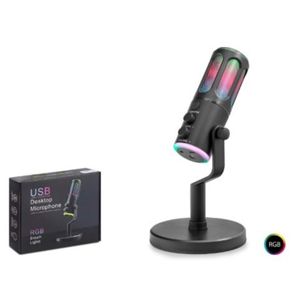 HADRON SU8 Gaming RGB Masaüstü Mikrofon DSP Gürültü Önleme Echo Type-C Siyah HADRON SU8 Gaming RGB Masaüstü Mikrofon DSP Gürültü Önleme Echo Type-C Siyah