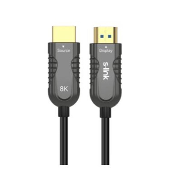S-link SL-HM8K060 HDMI TO HDMI 60m v2.1 8K60 HZ 4K 120HZ Fiber Kablo S-link SL-HM8K060 HDMI TO HDMI 60m v2.1 8K60 HZ 4K 120HZ Fiber Kablo