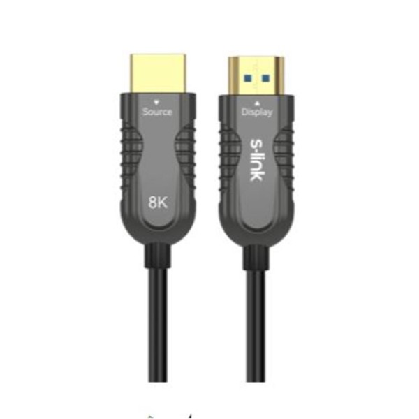 S-link SL-HM8K070 HDMI TO HDMI 70m v2.1 8K60 HZ 4K 120HZ Fiber Kablo S-link SL-HM8K070 HDMI TO HDMI 70m v2.1 8K60 HZ 4K 120HZ Fiber Kablo