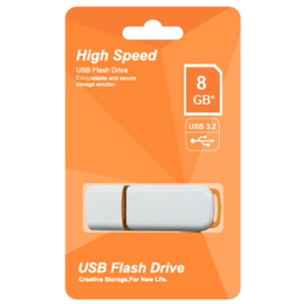 Elba 8GB Plastik Beyaz-Turuncu 3.2 USB Flash Bellek Elba 8GB Plastik Beyaz-Turuncu 3.2 USB Flash Bellek