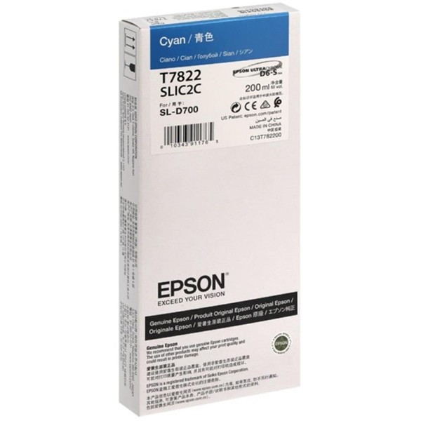 EPSON SURELAB SL-D700 CYAN MÜREKKEP C13T78220N EPSON SURELAB SL-D700 CYAN MÜREKKEP C13T78220N