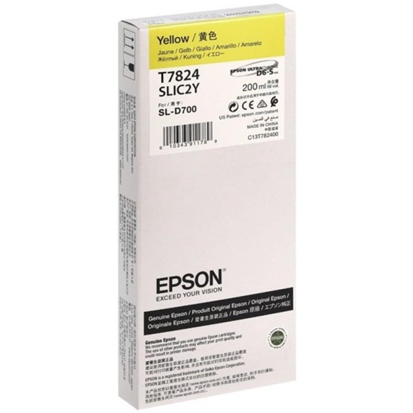 EPSON SURELAB SL-D700 YELLOW MÜREKKEP C13T78240N EPSON SURELAB SL-D700 YELLOW MÜREKKEP C13T78240N