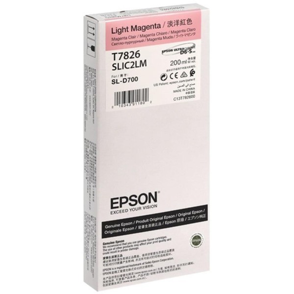 EPSON SURELAB SL-D700 LIGHT MAGENTA MÜREKKEP C13T78260N EPSON SURELAB SL-D700 LIGHT MAGENTA MÜREKKEP C13T78260N