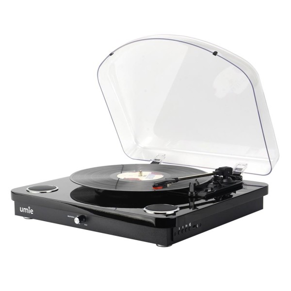 UMİE Bemol Siyah Piano Kaplama 10W BT İN, BT OUT, RCA, USB Özellikli Nostaljik Pikap UMİE Bemol Siyah Piano Kaplama 10W BT İN, BT OUT, RCA, USB Özellikli Nostaljik Pikap