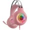 Rampage RM-K44 ZENGIBAR Pembe 7.1 Surround RGB Işık Efekti Mikrofonlu Oyuncu Kulaklığı