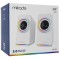 Mikado MD-182 2.0 3W-2 Beyaz RGB Aydınlatmalı USB + 3.5mm USB 5V Speaker Hoparlör