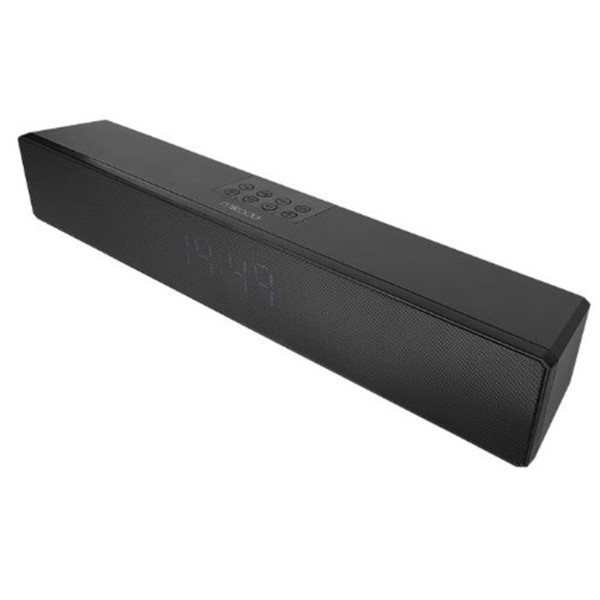 Mikado MD-SBT27 Siyah 10W 2400mAh BT,RGB,Alarm,Clock,TF Card Type-C,USB Soundbar Speaker
