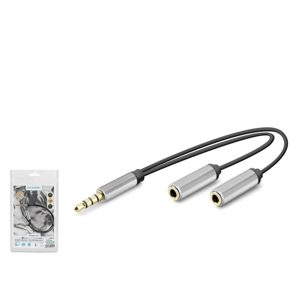 HADRON HDX1087 3.5 mm Kulaklık Mikrofon Ayırıcı Kablo 23 cm Siyah HADRON HDX1087 3.5 mm Kulaklık Mikrofon Ayırıcı Kablo 23 cm Siyah