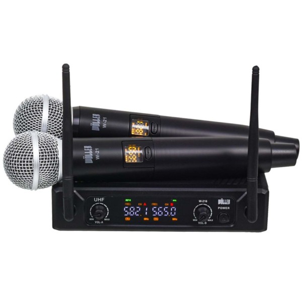 Wöller W-216EE Çift El 16 Kanal UHF Telsiz Mikrofon seti Wöller W-216EE Çift El 16 Kanal UHF Telsiz Mikrofon seti