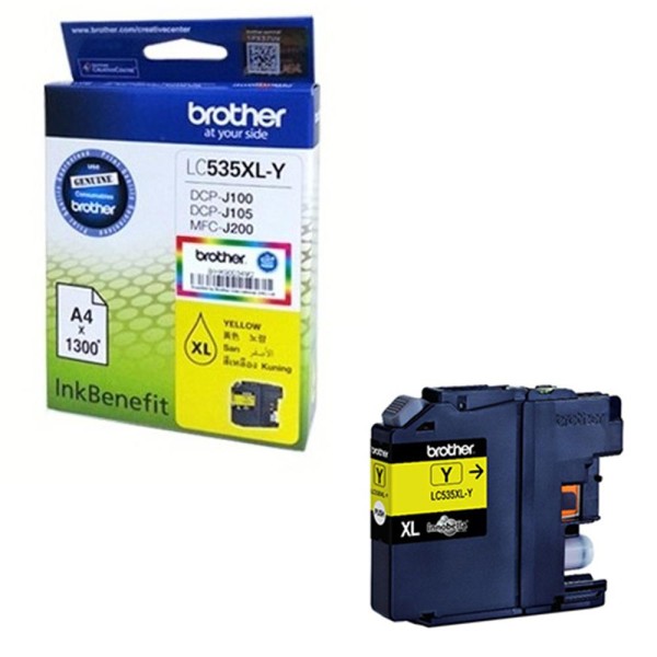 Brother LC535XLY Yellow Sarı 1.300 Sayfa Kartuş DCP-J105 MFC-J200 Brother LC535XLY Yellow Sarı 1.300 Sayfa Kartuş DCP-J105 MFC-J200