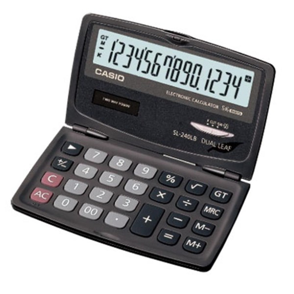 Casio SL-240LB 14 Hane Cep Tipi Kapaklı Hesap Makinesi Casio SL-240LB 14 Hane Cep Tipi Kapaklı Hesap Makinesi