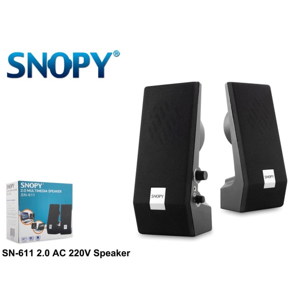 Snopy SN-611 2.0 3w-2 Speaker ( USB, 3.5mm Jack) AC 220V 