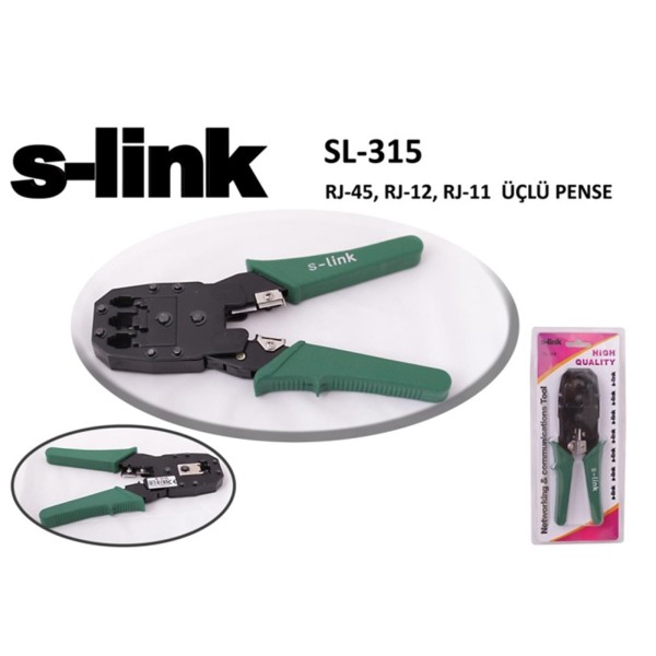 S-link SL-315 RJ-45-RJ-12-RJ-11 Üçlü Pense S-link SL-315 RJ-45-RJ-12-RJ-11 Üçlü Pense