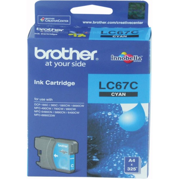 Brother LC-67C Cyan Mavi 325 Sayfa Kartuş DCP-185-385 MFC-490-615-790-795-990-5490-5890-6490-6890 Brother LC-67C Cyan Mavi 325 Sayfa Kartuş DCP-185-385 MFC-490-615-790-795-990-5490-5890-6490-6890