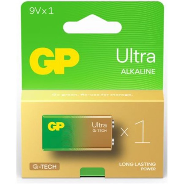 GP G-Tech 9V Ultra Alkalin Pil Tekli Paket GP1604AU GP G-Tech 9V Ultra Alkalin Pil Tekli Paket GP1604AU