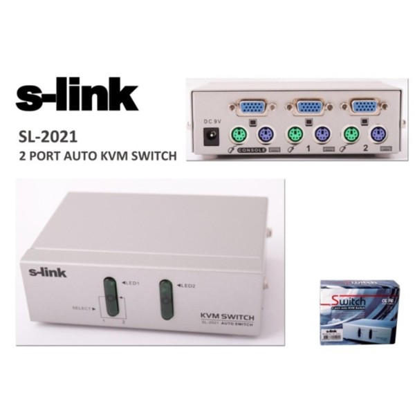 S-link SL-2021 2pc-1mn vga+ps-2 Manuel Kablolu Kvm Switch S-link SL-2021 2pc-1mn vga+ps-2 Manuel Kablolu Kvm Switch
