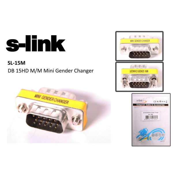 S-link sl-15m Vga erkek-erkek 15pin Dönüştürücü S-link sl-15m Vga erkek-erkek 15pin Dönüştürücü
