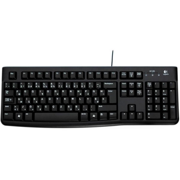 Logitech 920-004163 K120 F Usb Siyah Kablolu Klavye Logitech 920-004163 K120 F Usb Siyah Kablolu Klavye