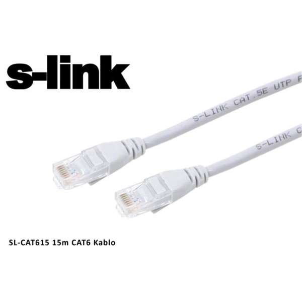 S-link sl-cat615 Cat6 15mt Gri Utp Patch Kablo S-link sl-cat615 Cat6 15mt Gri Utp Patch Kablo