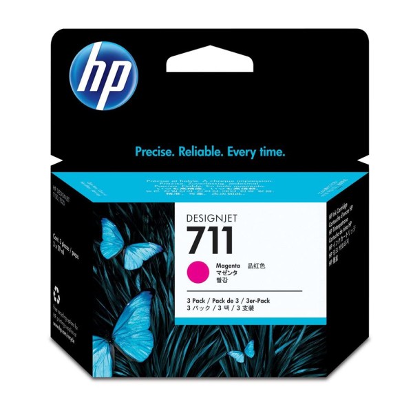 HP 711 Magenta Kırmızı 29ML 3lü Plotter Kartuş Seti CZ135A HP 711 Magenta Kırmızı 29ML 3lü Plotter Kartuş Seti CZ135A