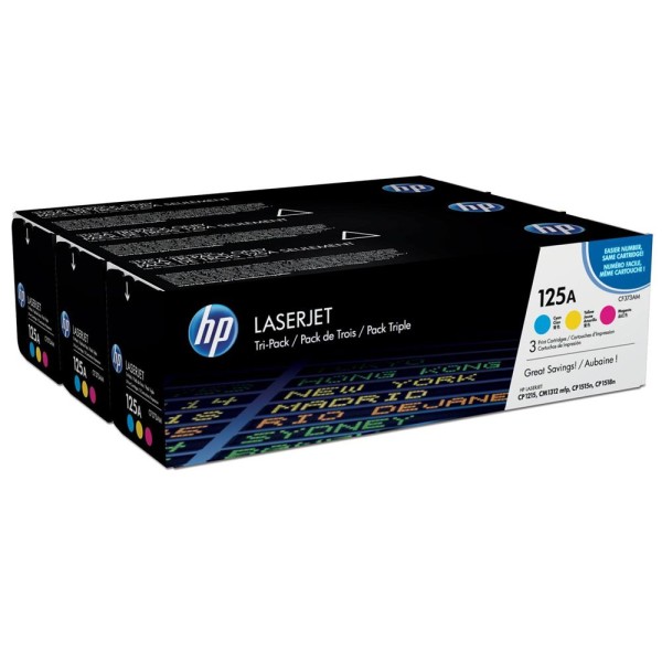 HP 125A Mavi-Kırmızı-Sarı 3lü Takım Toner CF373AM CB541A-CB542A-CB543A HP 125A Mavi-Kırmızı-Sarı 3lü Takım Toner CF373AM CB541A-CB542A-CB543A