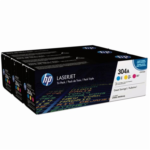 HP 304A Mavi-Kırmızı-Sarı 3lu Takım Toner CF372AM CC531A-CC532A-CC533A HP 304A Mavi-Kırmızı-Sarı 3lu Takım Toner CF372AM CC531A-CC532A-CC533A