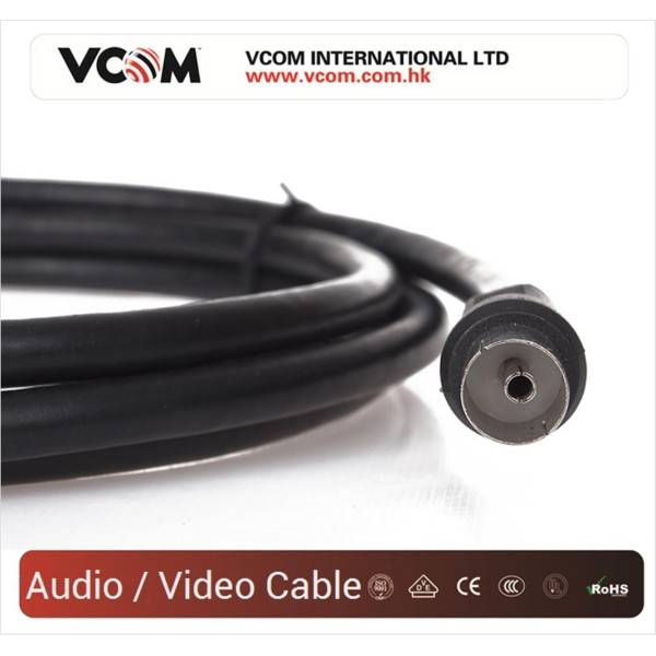 Vcom CV602-B 10mt Analog Siyah Tv Uzatma Vcom CV602-B 10mt Analog Siyah Tv Uzatma