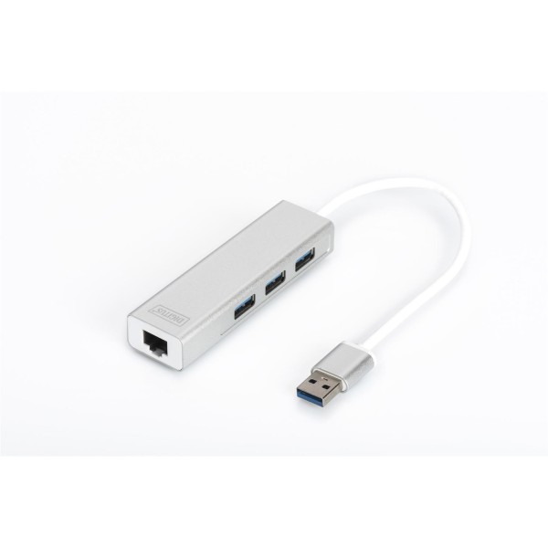 Digitus DA-70250 3 PORT 3.0 + ETHERNET SİYAH Digitus DA-70250 3 PORT 3.0 + ETHERNET SİYAH