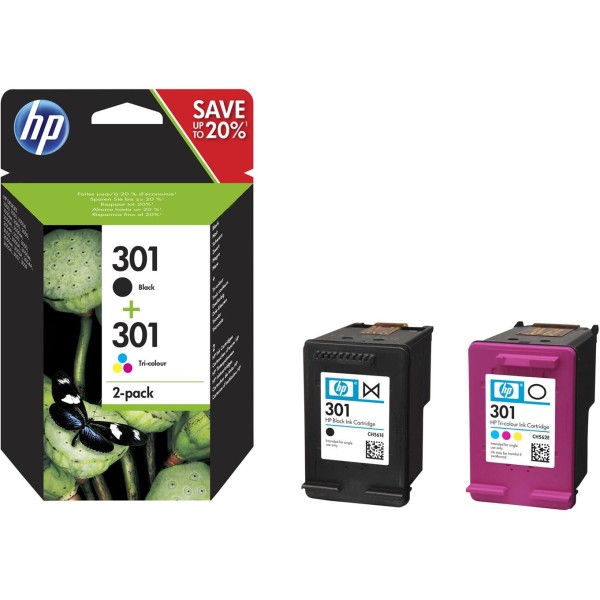 HP 301 Black-Color Siyah-Renkli Multi Paket N9J72AE HP 301 Black-Color Siyah-Renkli Multi Paket N9J72AE