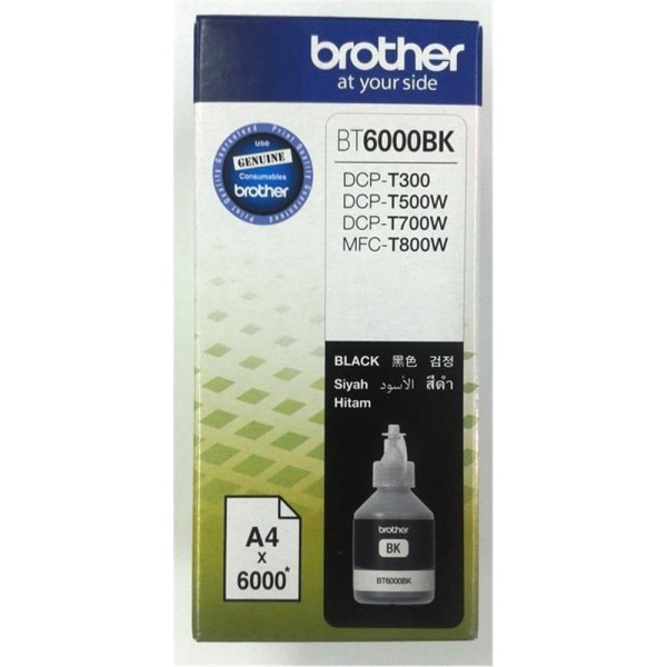 Brother BT6000BK Black Siyah 6.000 Sayfa Şişe Mürekkep DCP-T300-T500-T700 MFC-T800 Brother BT6000BK Black Siyah 6.000 Sayfa Şişe Mürekkep DCP-T300-T500-T700 MFC-T800