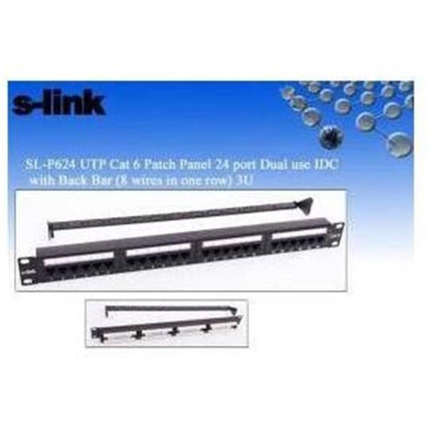 S-link SL-F624 24lü Utp Cat6 Patch Panel S-link SL-F624 24lü Utp Cat6 Patch Panel