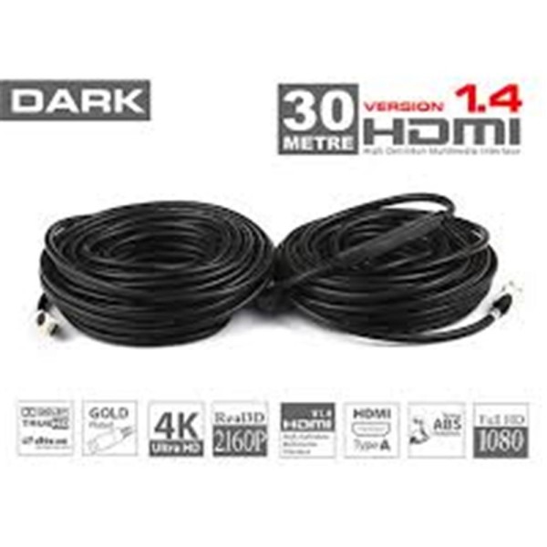 Dark DK HD CV14L3000A 30mt Hdmi v1.4 3d led-lcd-ps3 Kablo Dark DK HD CV14L3000A 30mt Hdmi v1.4 3d led-lcd-ps3 Kablo