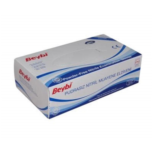 Beybi Pudrasız Nitril Mavi (S) small Beden Muayene Eldiven 100lü Paket Beybi Pudrasız Nitril Mavi (S) small Beden Muayene Eldiven 100lü Paket