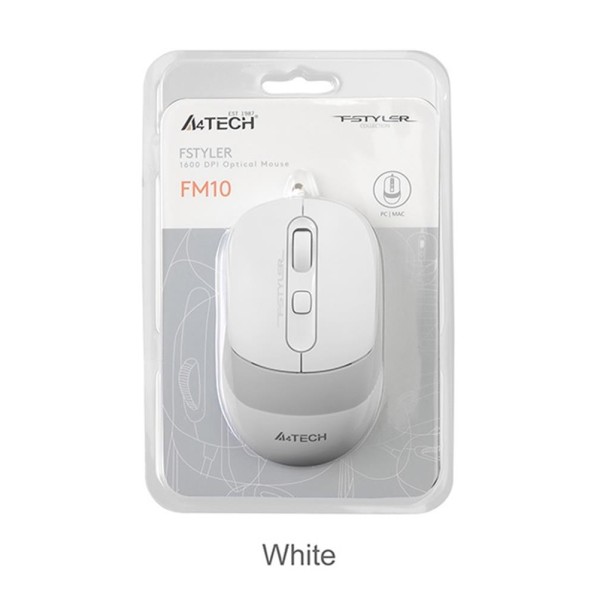 A4 Tech Fm10 Usb Fstyler Beyaz Optik 1600 Dpı Mouse A4 Tech Fm10 Usb Fstyler Beyaz Optik 1600 Dpı Mouse