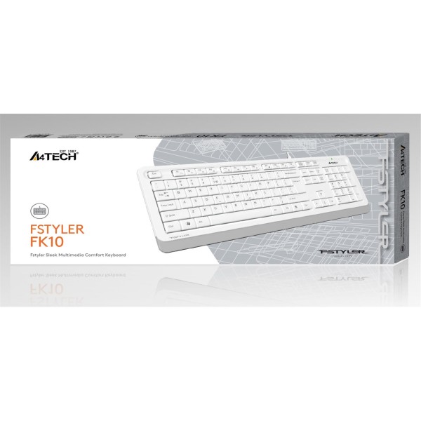 A4 Tech Fk10 Q Usb Fsytyler Beyaz Tr Fn-Mmedya Klavye A4 Tech Fk10 Q Usb Fsytyler Beyaz Tr Fn-Mmedya Klavye