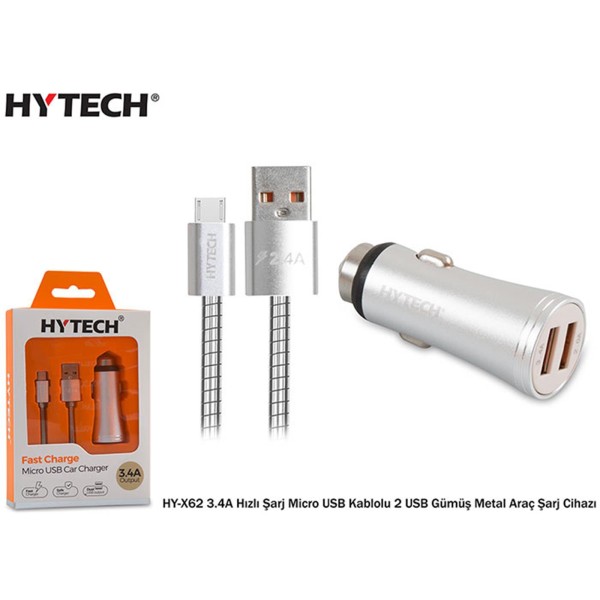 Hytech HY-X62 3.4A Hızlı Şarj Micro USB Kablolu 2 Hytech HY-X62 3.4A Hızlı Şarj Micro USB Kablolu 2