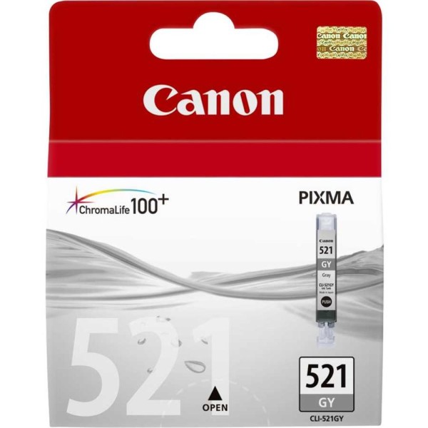 Canon CLI-521GY Grey Gri Mürekkep Kartuş MP260-540-550-620 Canon CLI-521GY Grey Gri Mürekkep Kartuş MP260-540-550-620